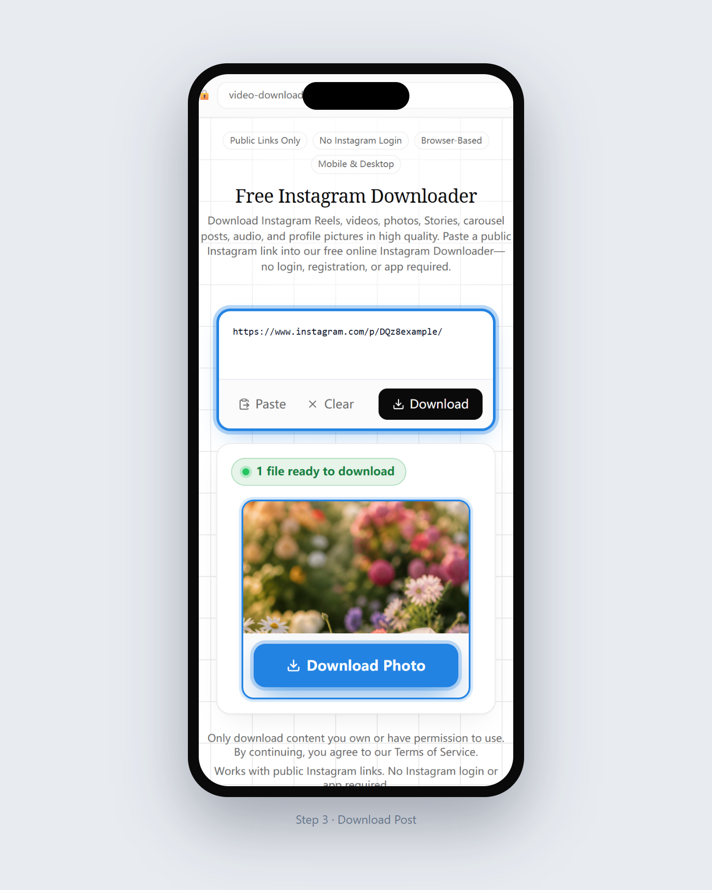 How to Download from Instagram — step 3