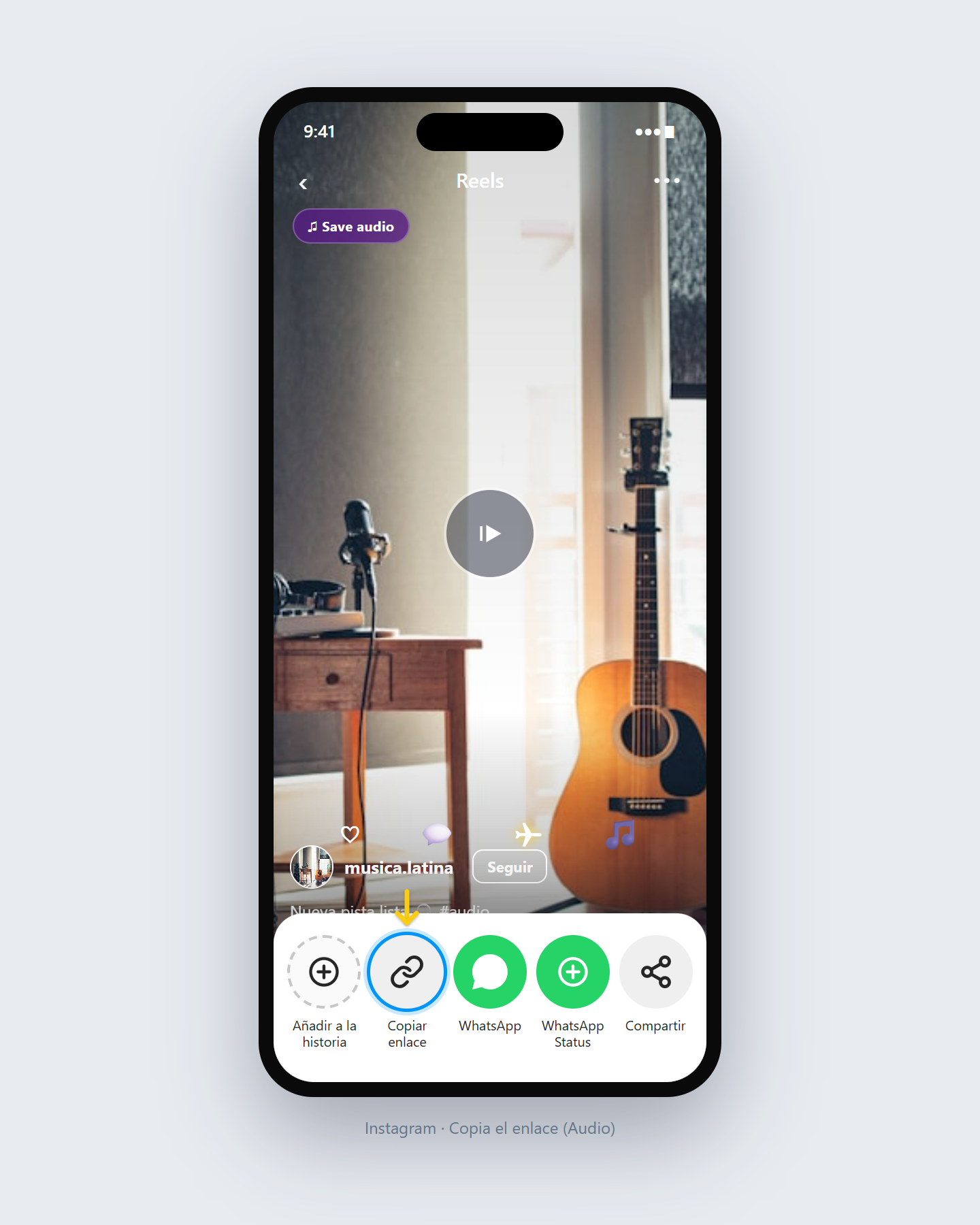 Cómo descargar audio de Instagram — paso 1