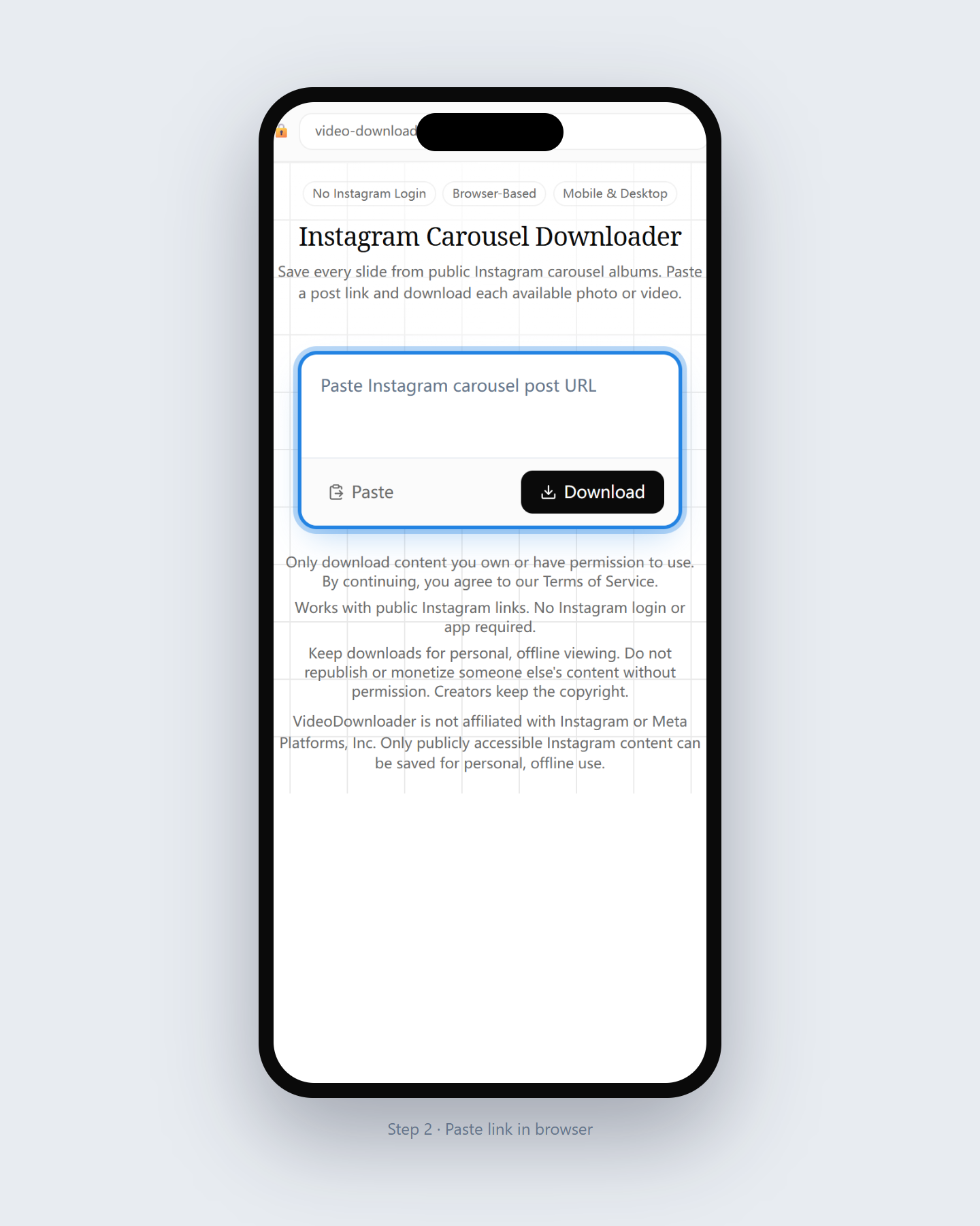 How to Download Instagram Carousels — step 2