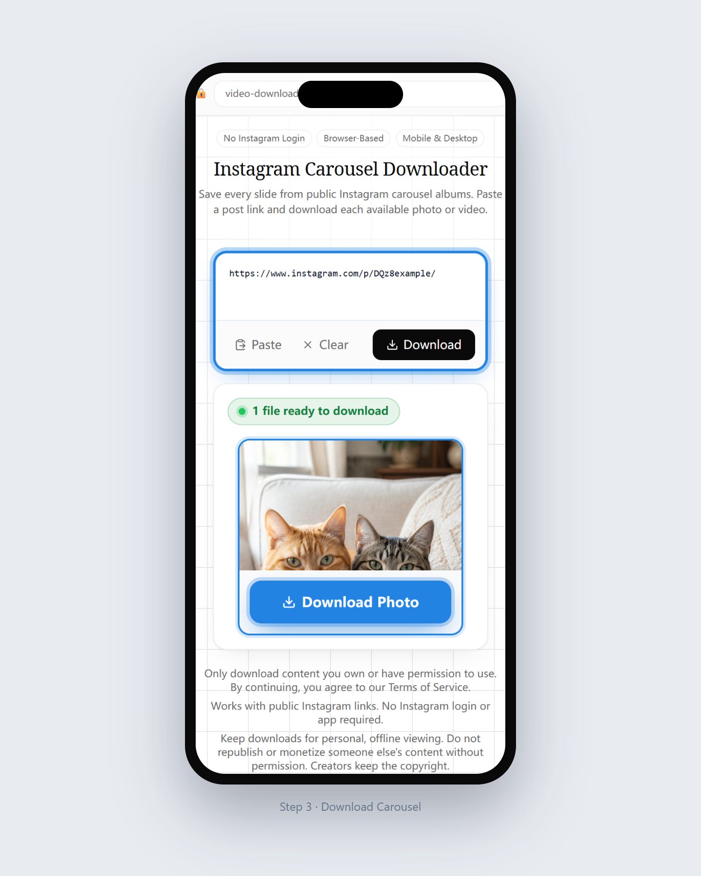 How to Download Instagram Carousels — step 3