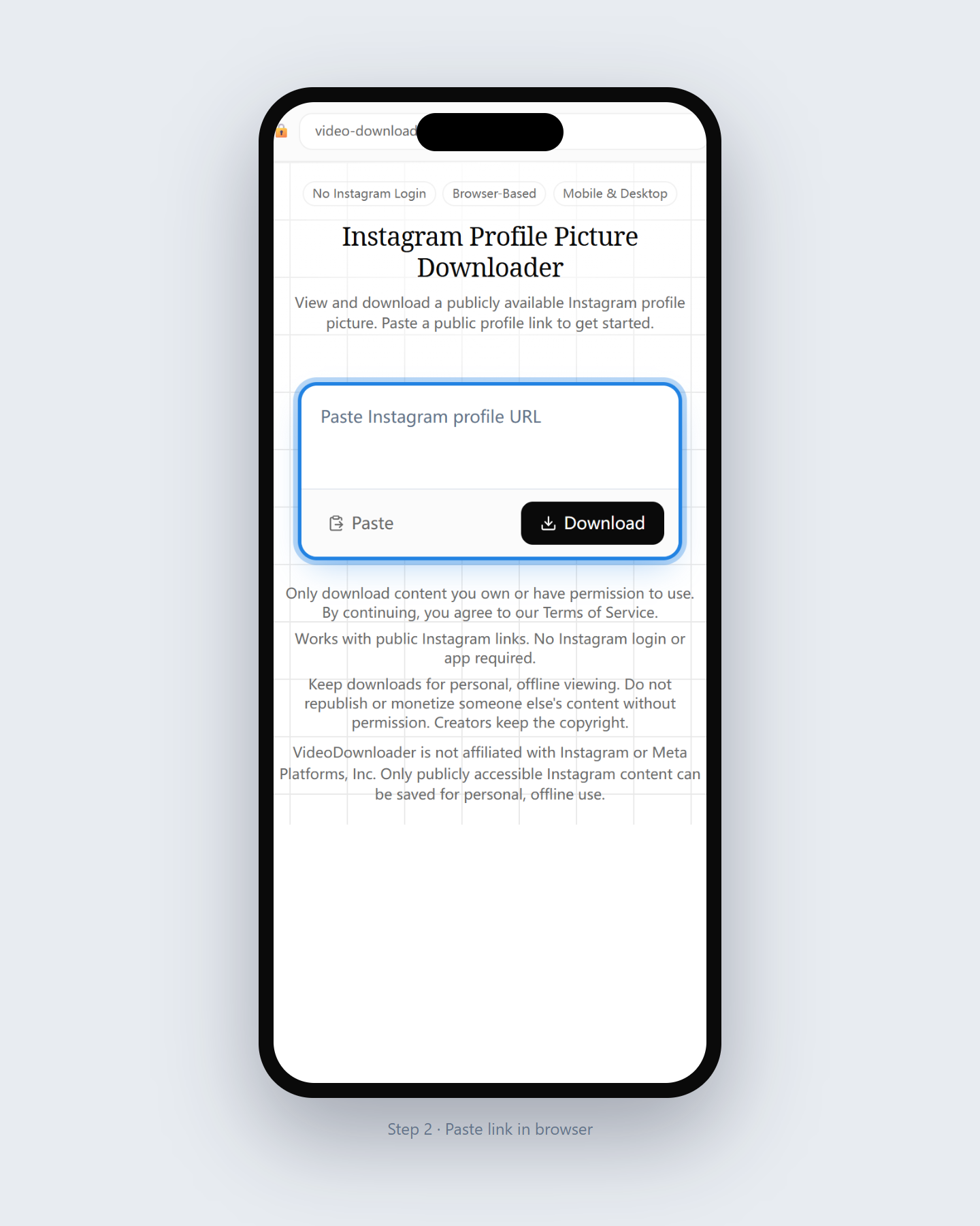 How to Download an Instagram DP — step 2