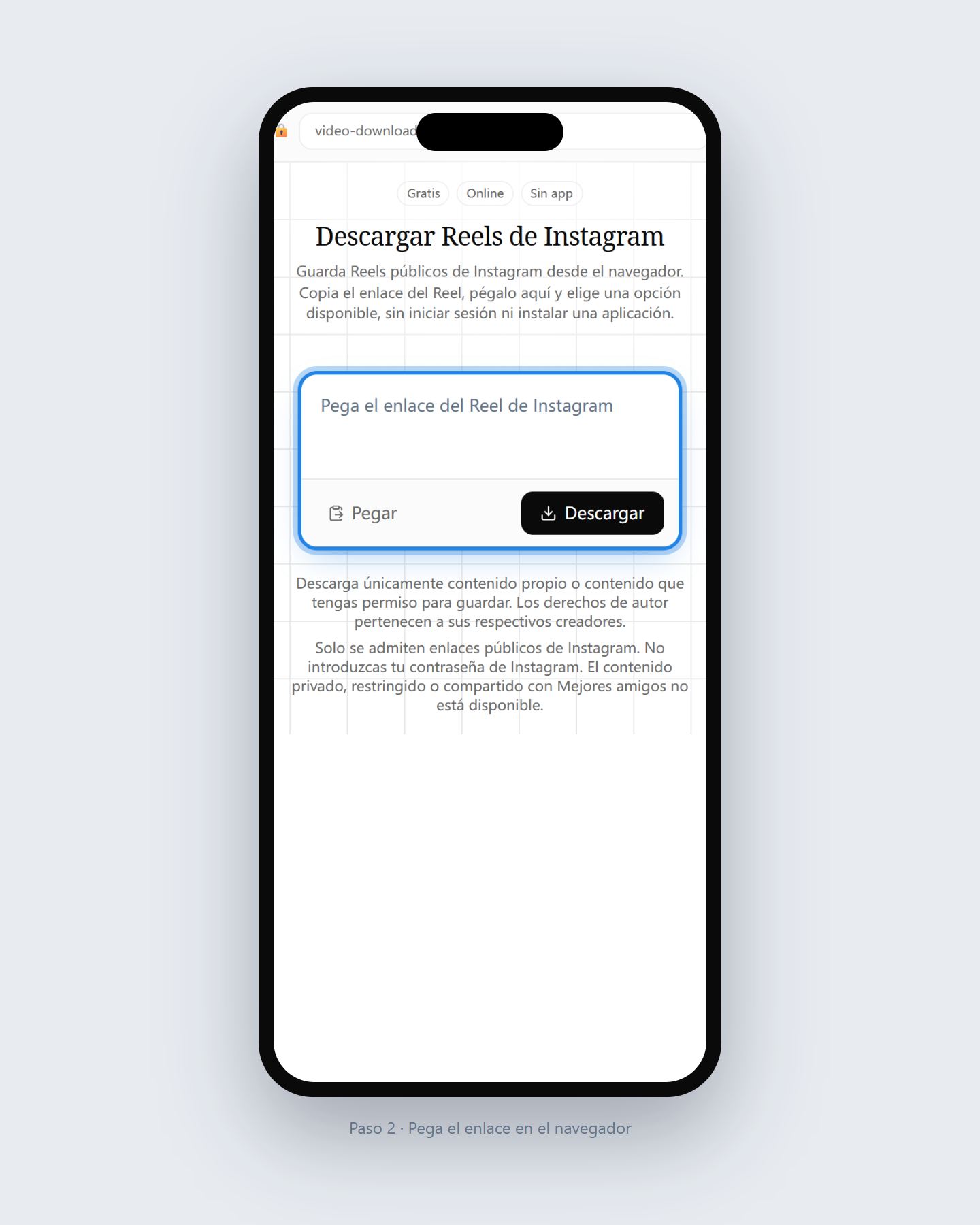 Cómo descargar Reels de Instagram — paso 2