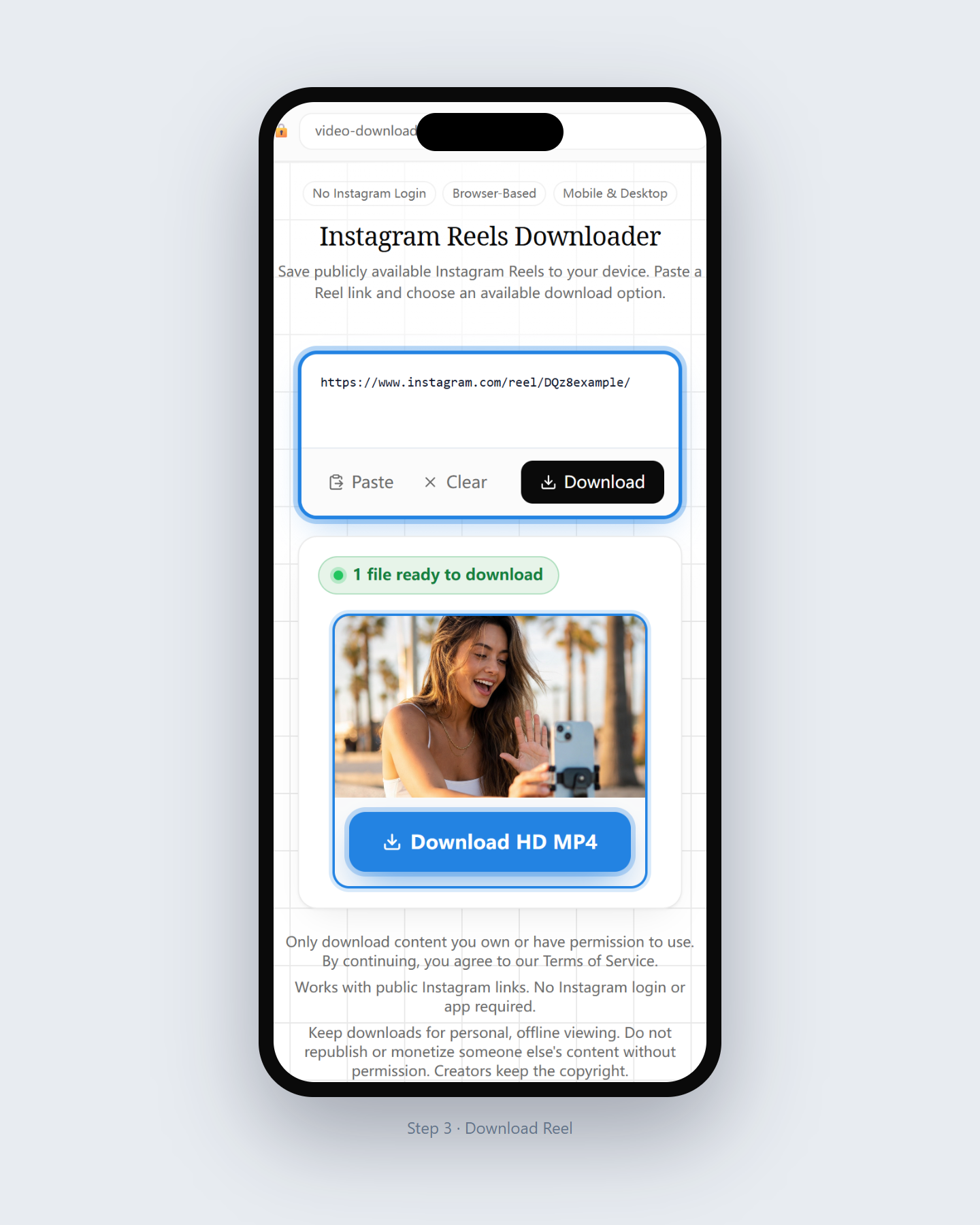 How to Save Instagram Reels in 3 Steps — step 3